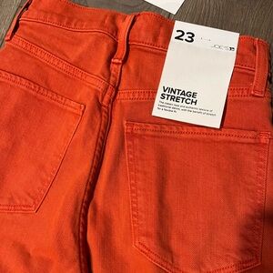 🧡Joe's Jeans Trixie Flare Vibrant Orange size 23